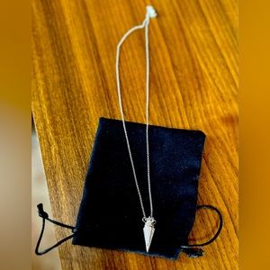 COPY - EB white gold & cubic zirconia pendant necklace